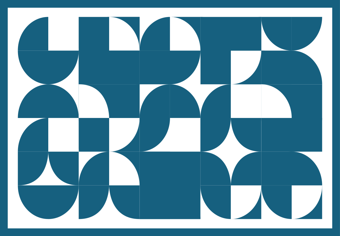 기하학적 효과 비닐 카펫 블루 추상 모티프 - TenStickers