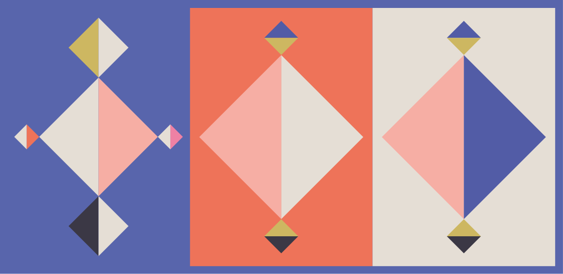 기하학적 효과 비닐 카펫 추상 현대 형태 - TenStickers