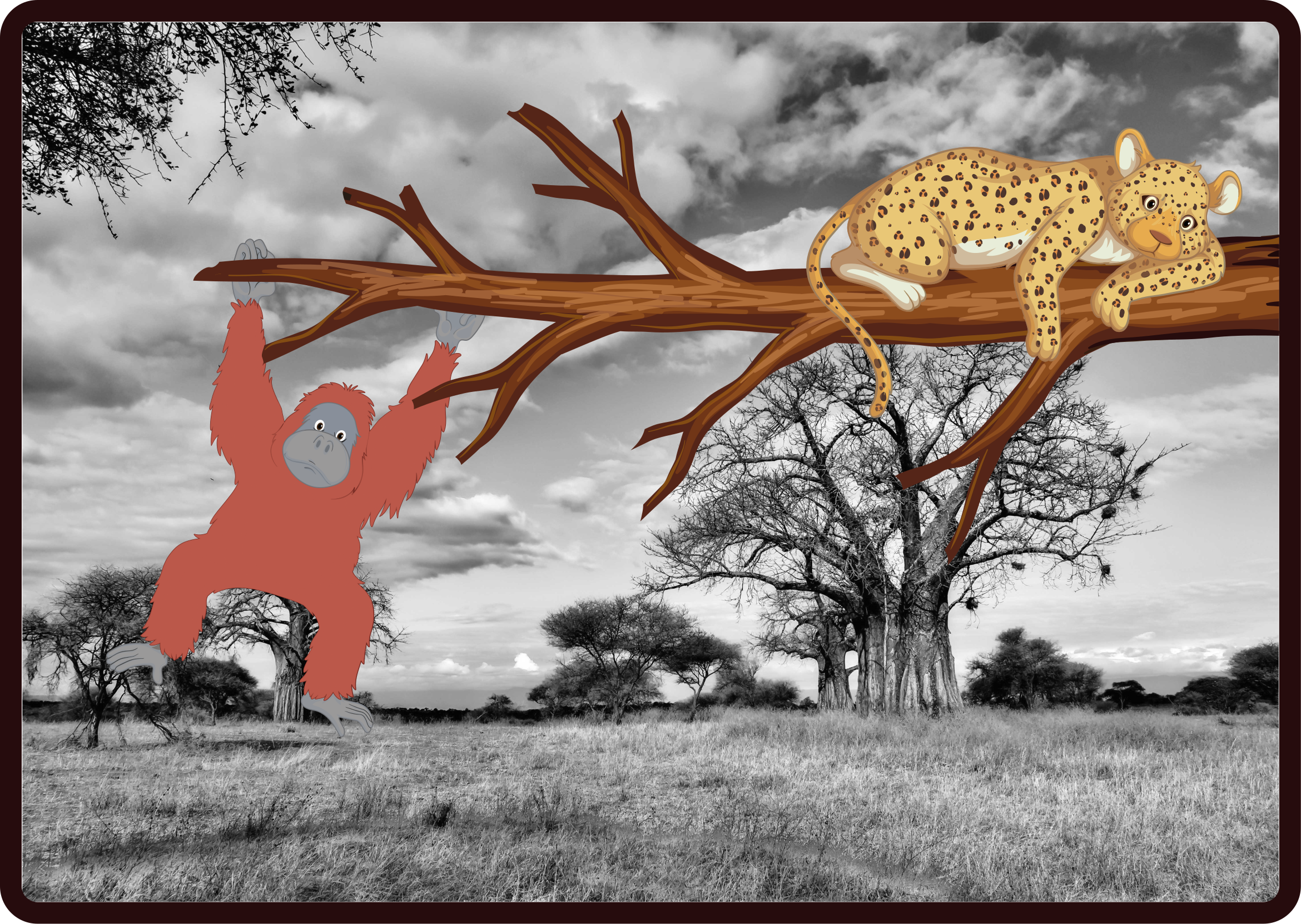 비닐 카펫 동물 정글 생물 장난감 - TenStickers