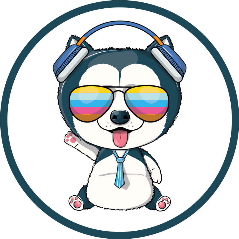 어린 이용 비닐 카펫 귀여운 강아지 캐릭터 - TenStickers