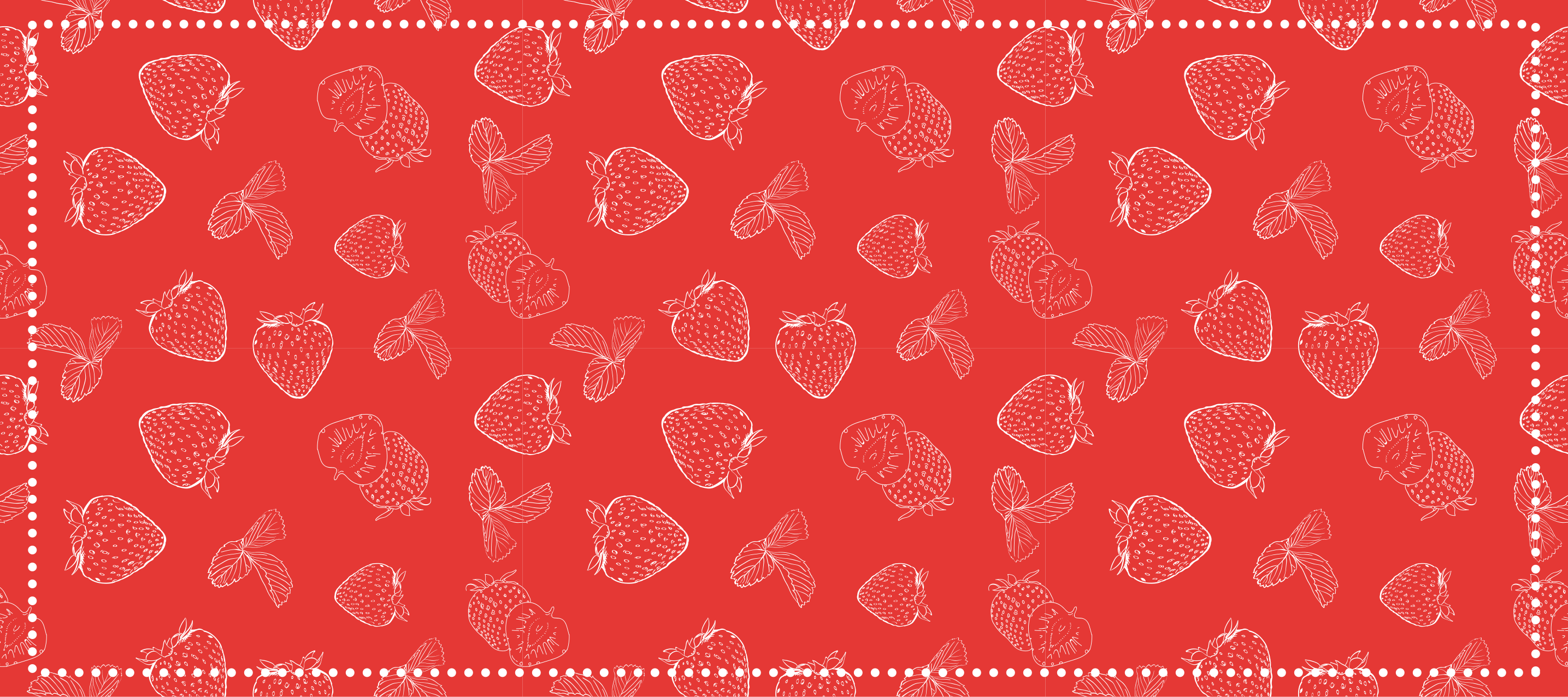 비닐 주방 카펫 밝은 딸기 패턴 - TenStickers