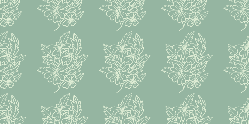 비닐 카펫 꽃과 식물 우아한 요소 - TenStickers