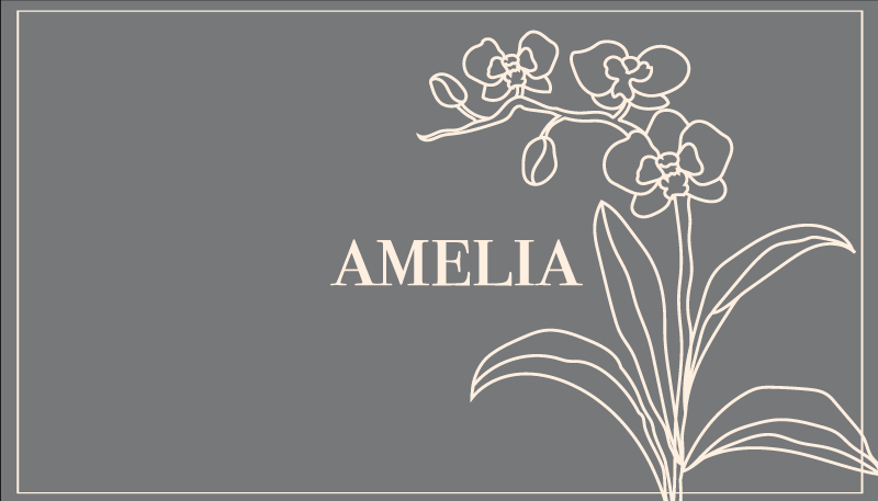 이름이있는 비닐 카펫 우아한 꽃무늬 맞춤형 - TenStickers