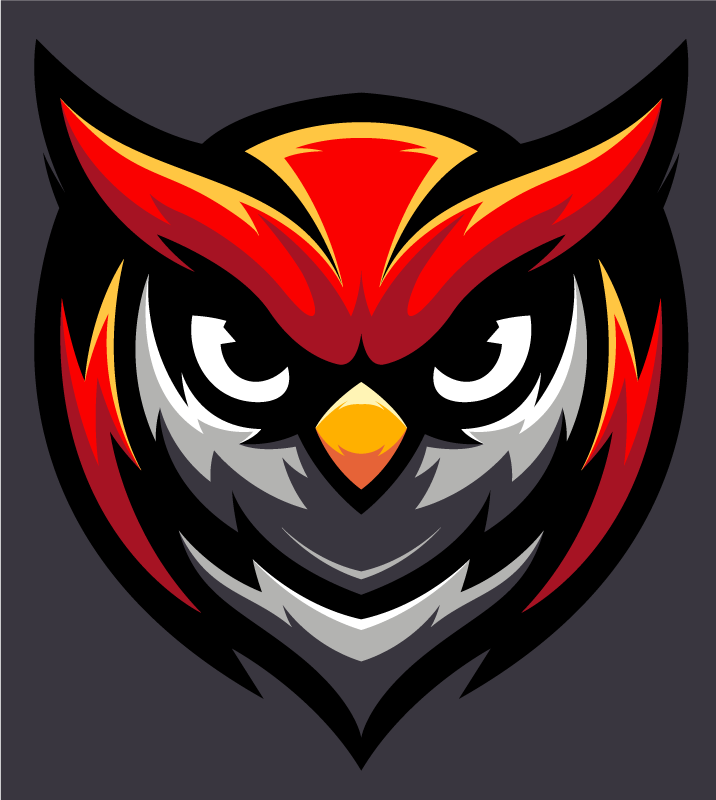 열대 효과 비닐 카펫 올빼미 그래픽 볼드 - TenStickers