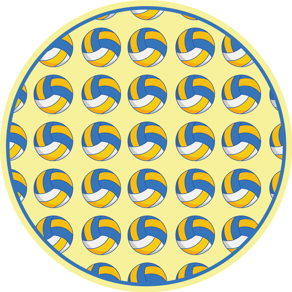 비닐 게임 카펫 배구 모티브 - TenStickers