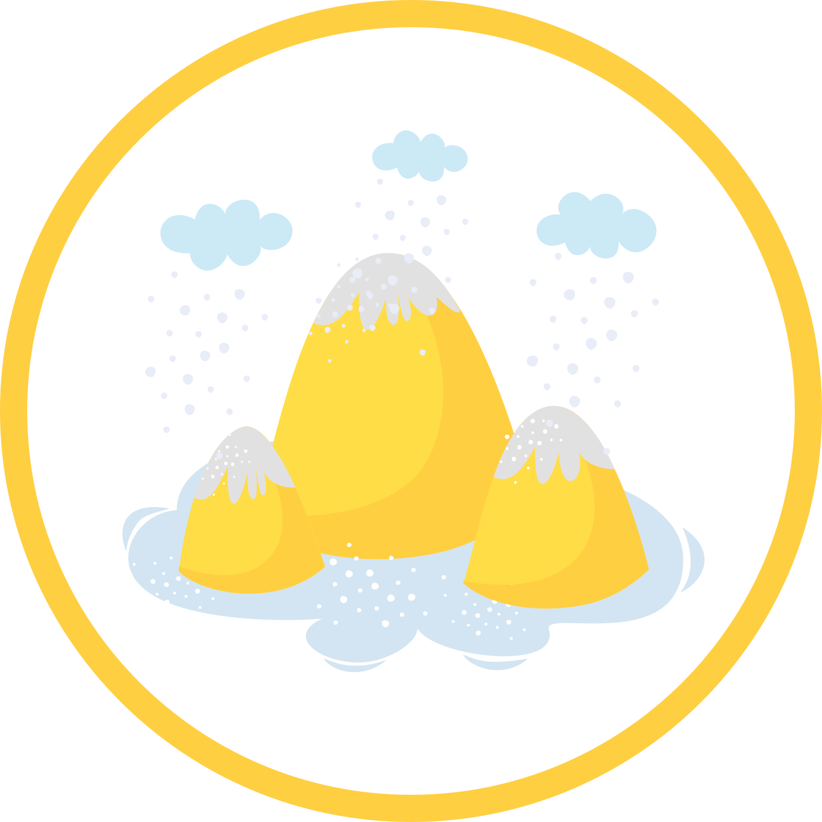 어린 이용 비닐 카펫 즐거운 산 풍경 - TenStickers