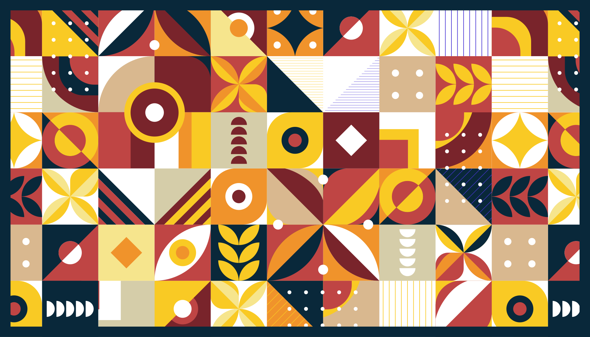 비닐 카펫 타일 효과 생동감 있는 조합 - TenStickers