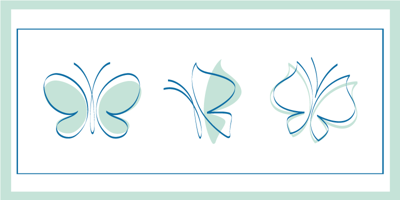 비닐 카펫 동물 나비 삼중 무늬 - TenStickers