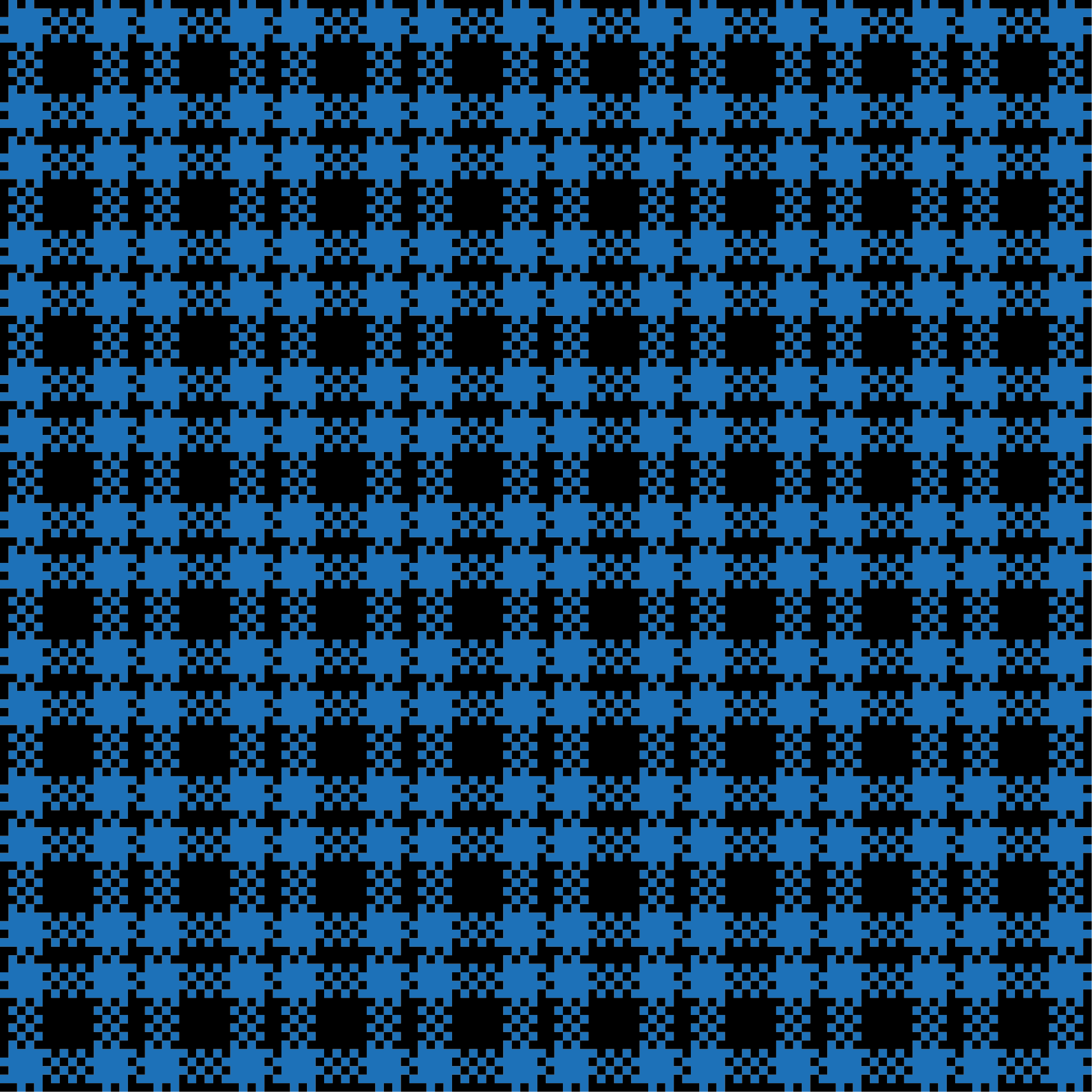 비닐 카펫 타일 효과 파란색 체크 무늬 - TenStickers