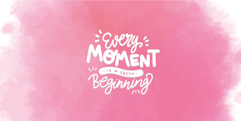 문구와 함께 비닐 양탄자 모든 순간이 새로워요 - TenStickers