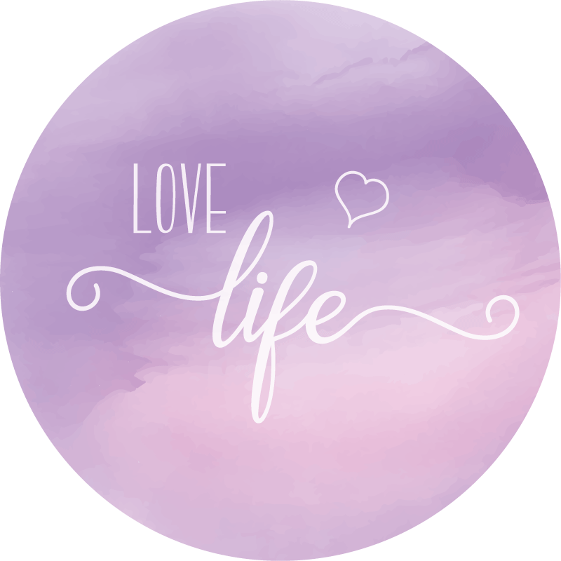 문구와 함께 비닐 양탄자 삶을 소중히 여기다 - TenStickers