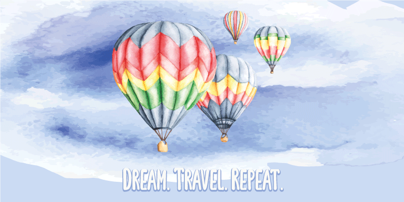 미니멀리스트 효과 비닐 카펫 여행이 다시 일어나기를 바랍니다 - TenStickers