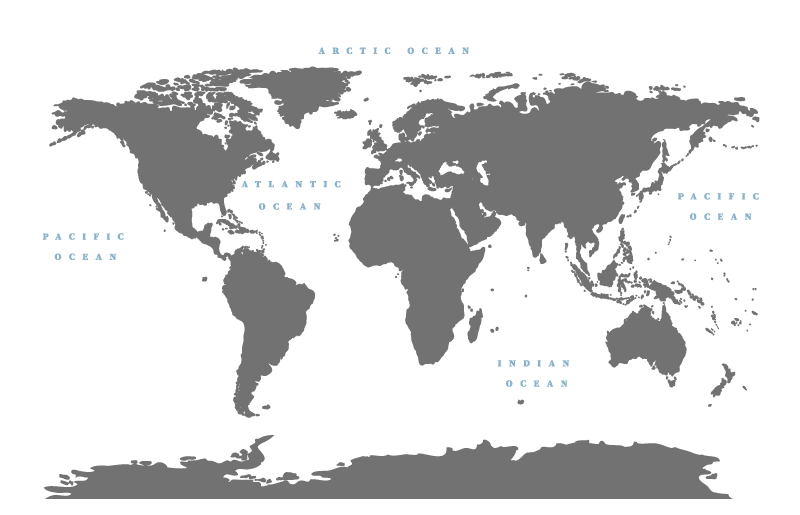거실용 비닐 깔개 스타일리시한 세계지도 디자인 - TenStickers