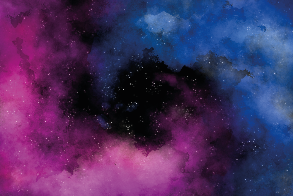 별이있는 비닐 카펫 우주의 밤하늘 - TenStickers