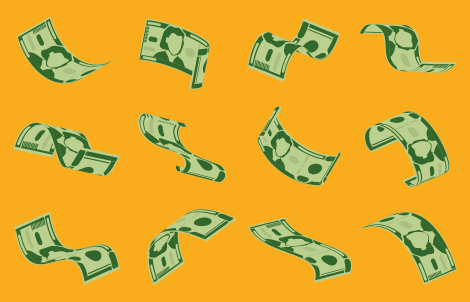 모던 효과 비닐 카펫 머니 플로우 패턴 - TenStickers