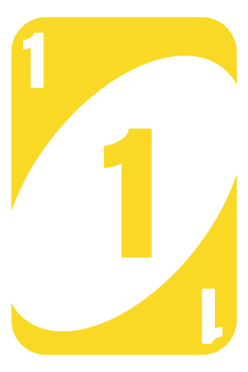 비닐 게임 카펫 노란색 숫자 1 - TenStickers