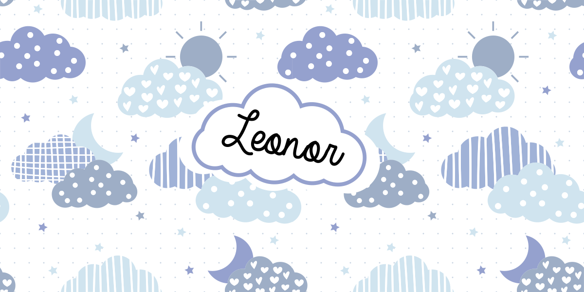 이름이있는 비닐 카펫 구름 패턴 - TenStickers