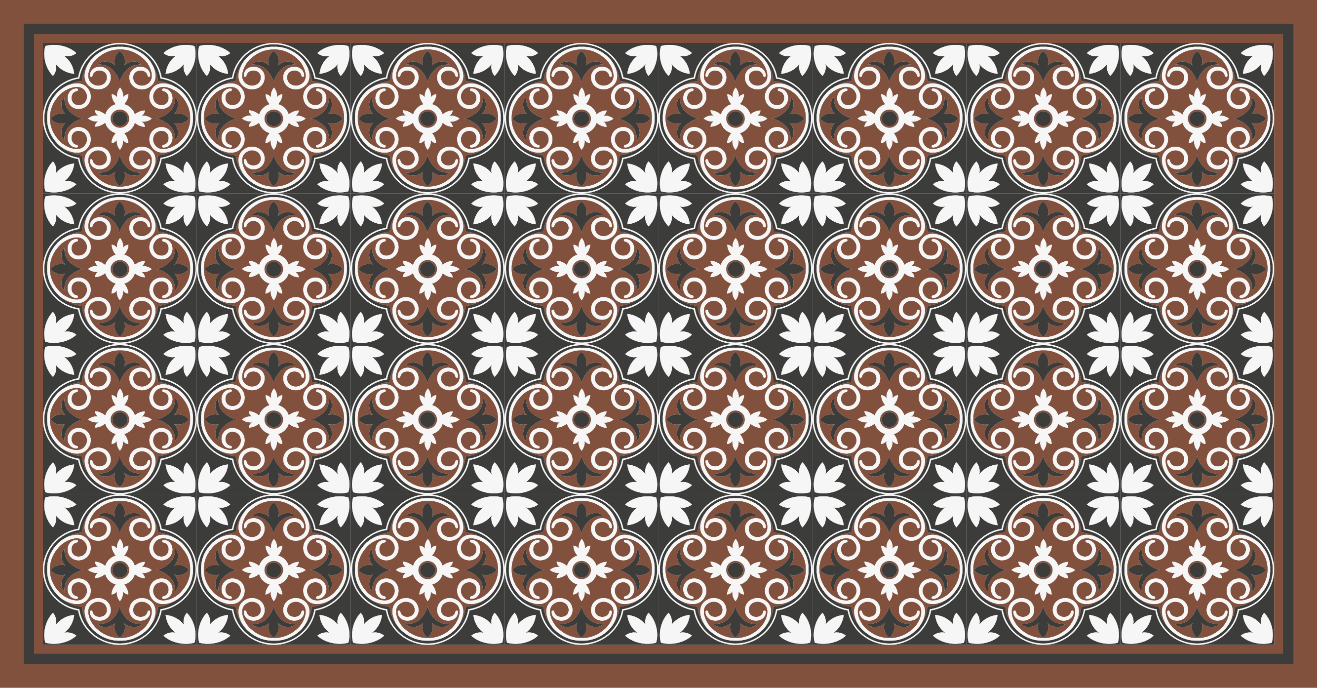 모자이크 효과 비닐 카펫 복잡한 꽃꽂이 - TenStickers