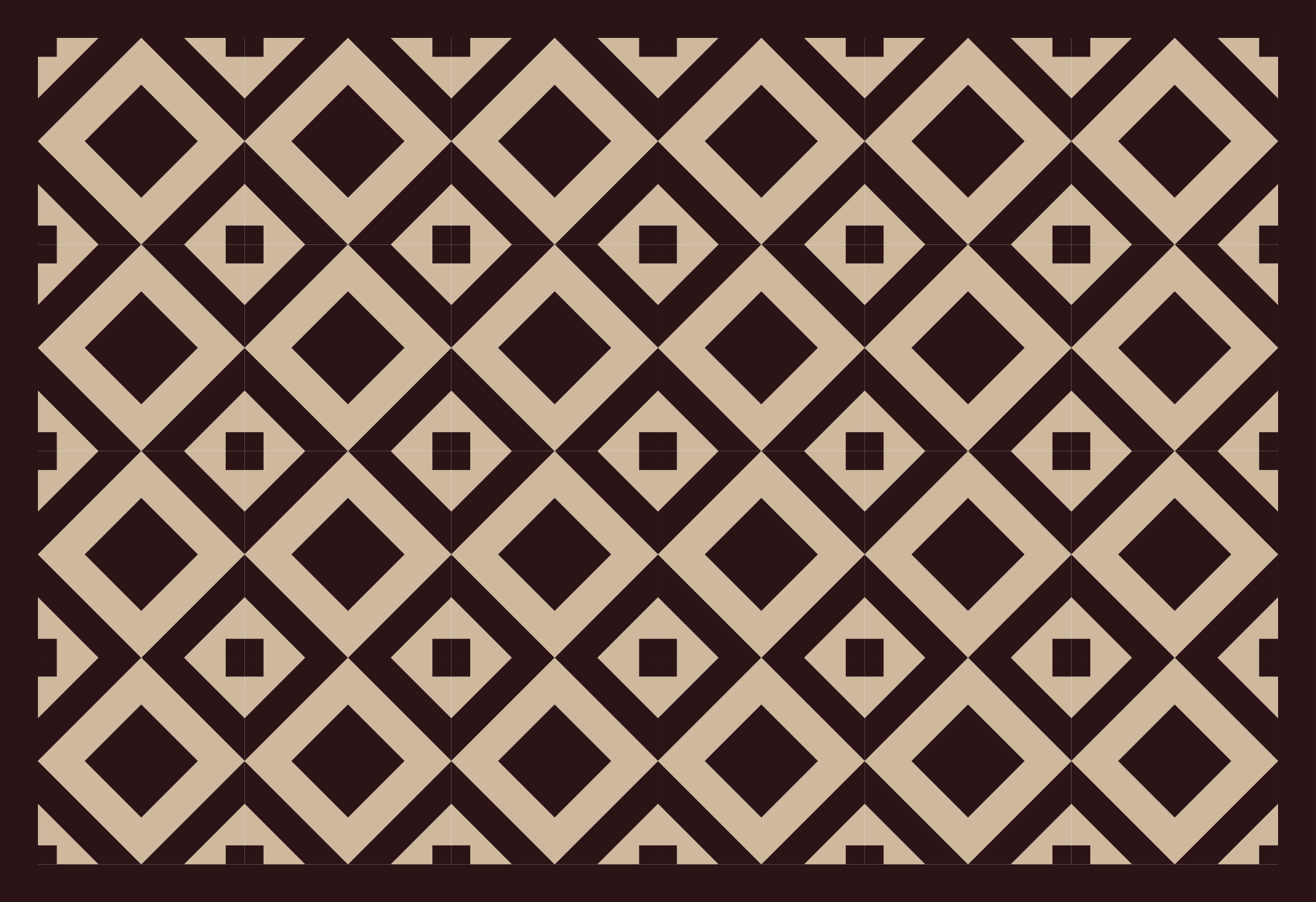 기하학적 효과 비닐 카펫 다이아몬드 패턴 일러스트 - TenStickers