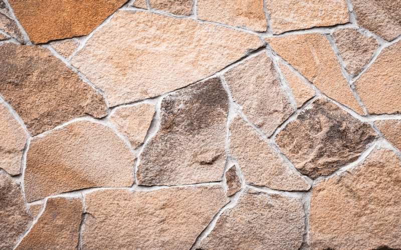 연한 갈색 불규칙한 돌 질감 카펫 - TenStickers