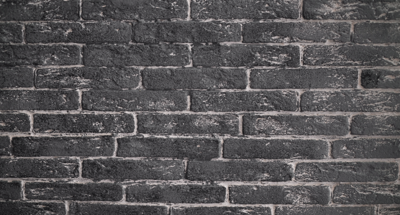 비닐 카펫 스톤 효과 시크 블랙 벽돌 - TenStickers