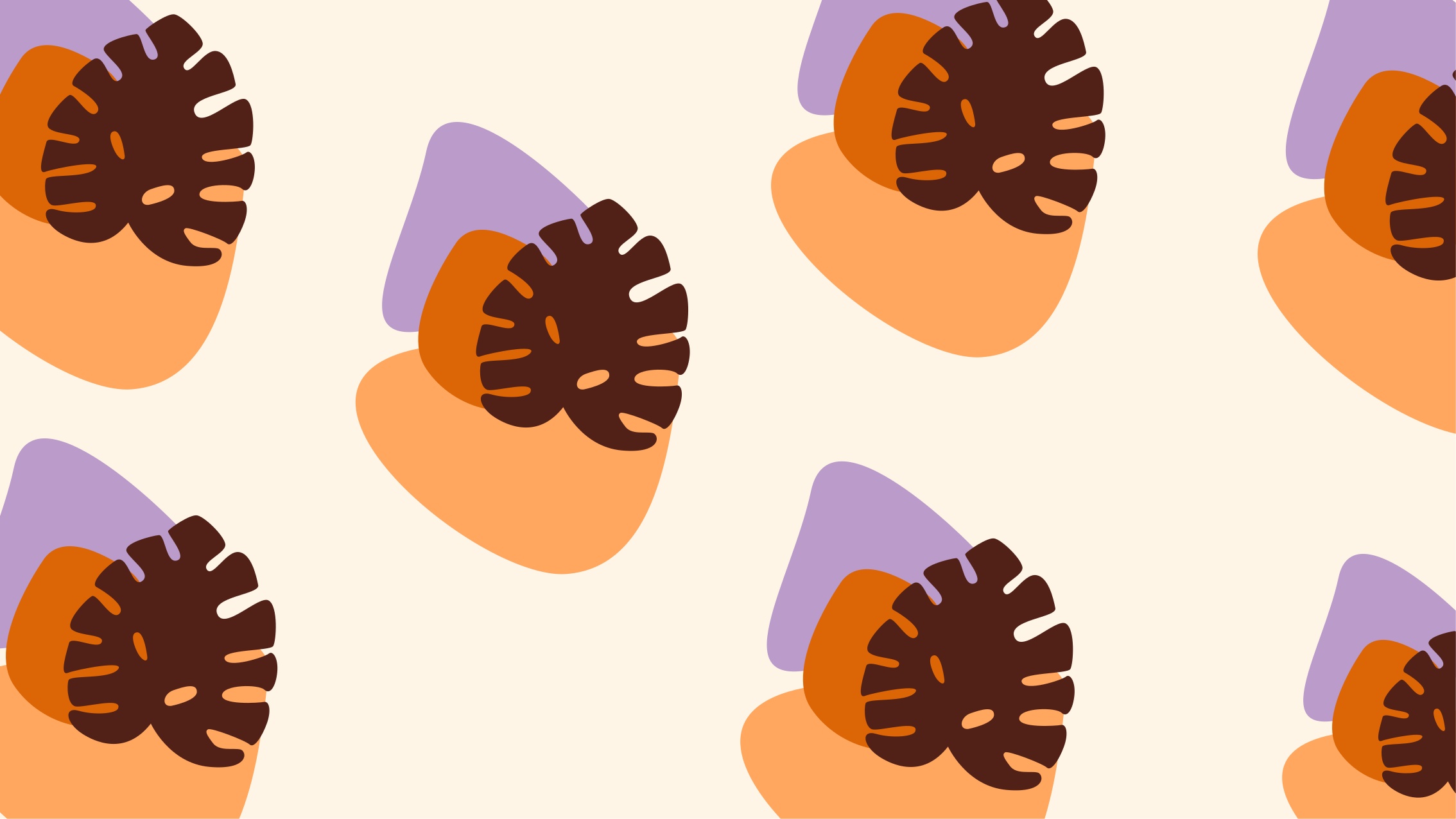 비닐 카펫 자연 다채로운 나뭇잎 모양 - TenStickers