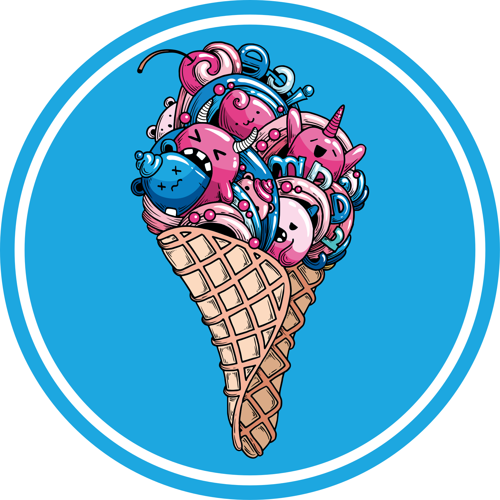 비닐 카펫 게시판 아이스크림 기쁨 - TenStickers