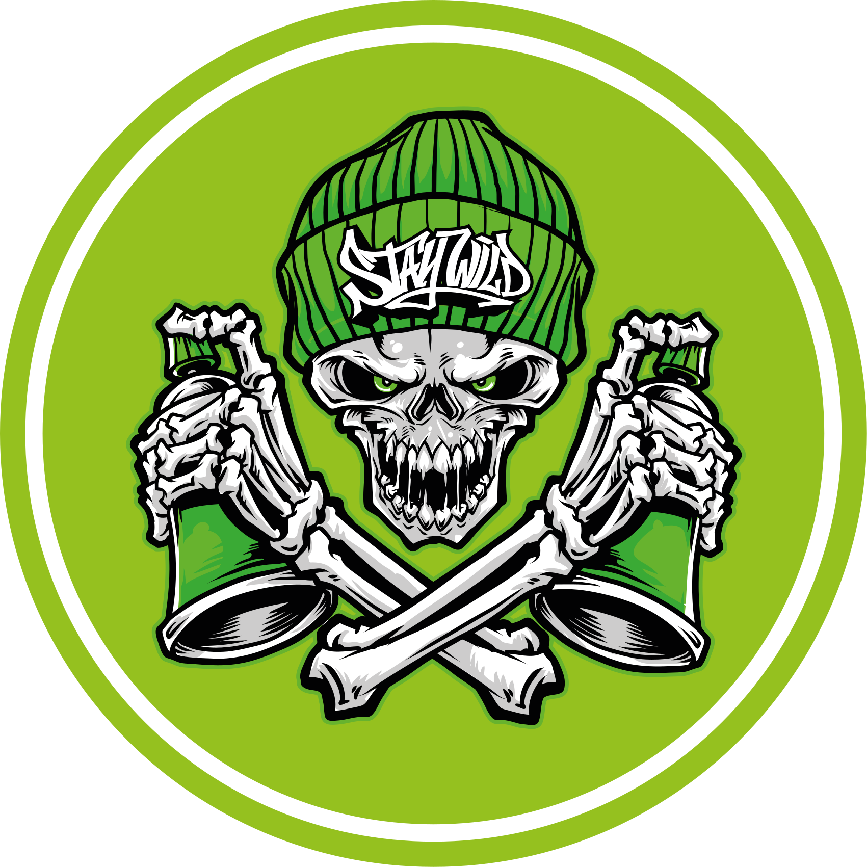 비닐 카펫 게시판 해골과 음료 - TenStickers