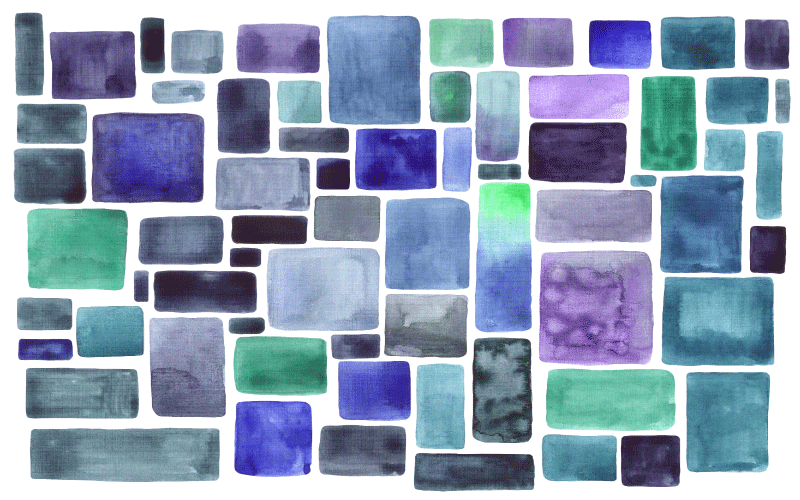 비닐 카펫 기타 텍스처 파란색 음영 블록 패턴 - TenStickers