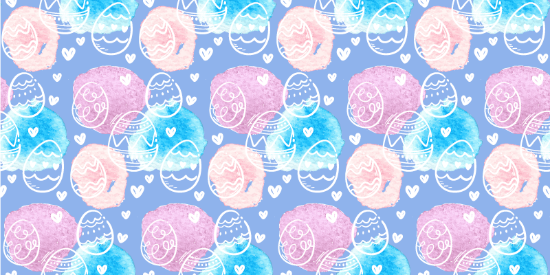 어린 이용 비닐 카펫 다채로운 부활절 달걀 - TenStickers