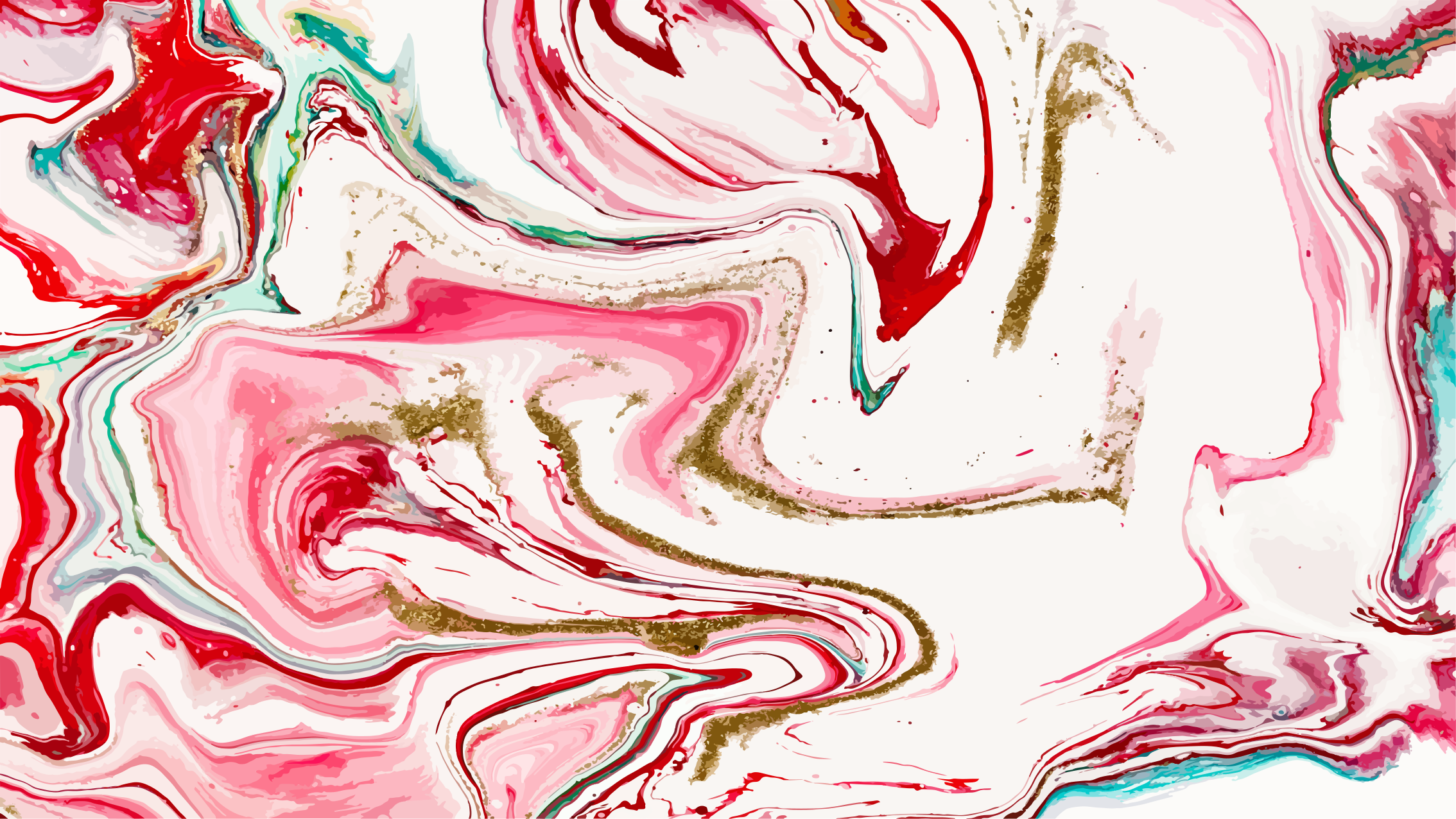 여러 가지 빛깔의 수채화 성운 텍스처 카펫 - TenStickers