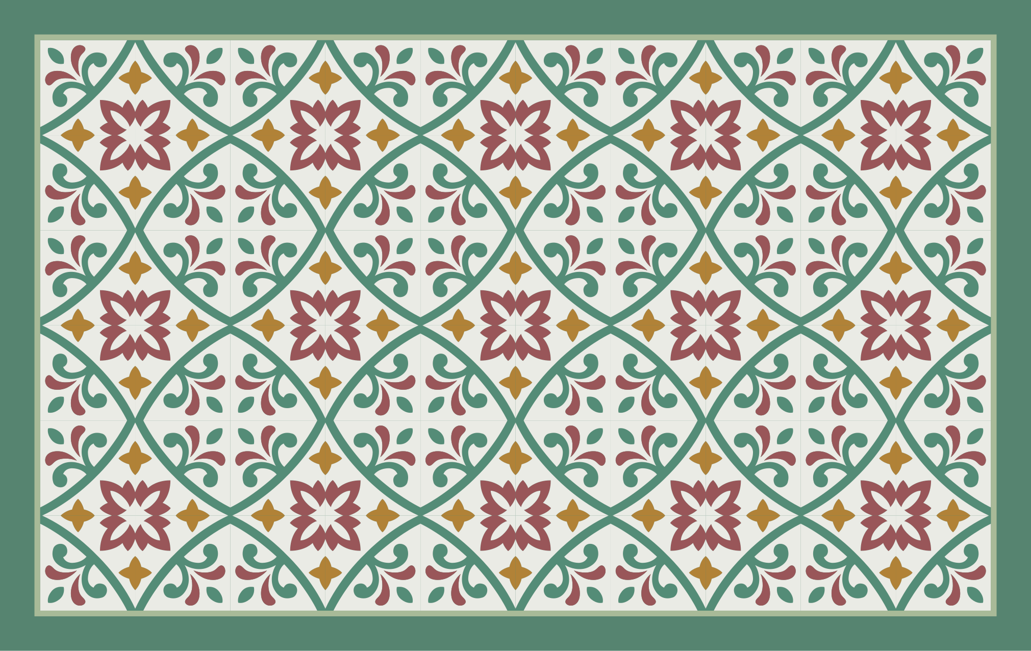 비닐 주방 카펫 우아한 꽃 모자이크 - TenStickers