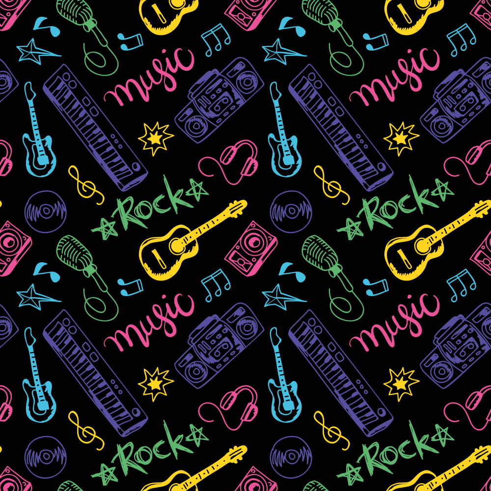 어린 이용 비닐 카펫 다채로운 음악 테마 - TenStickers