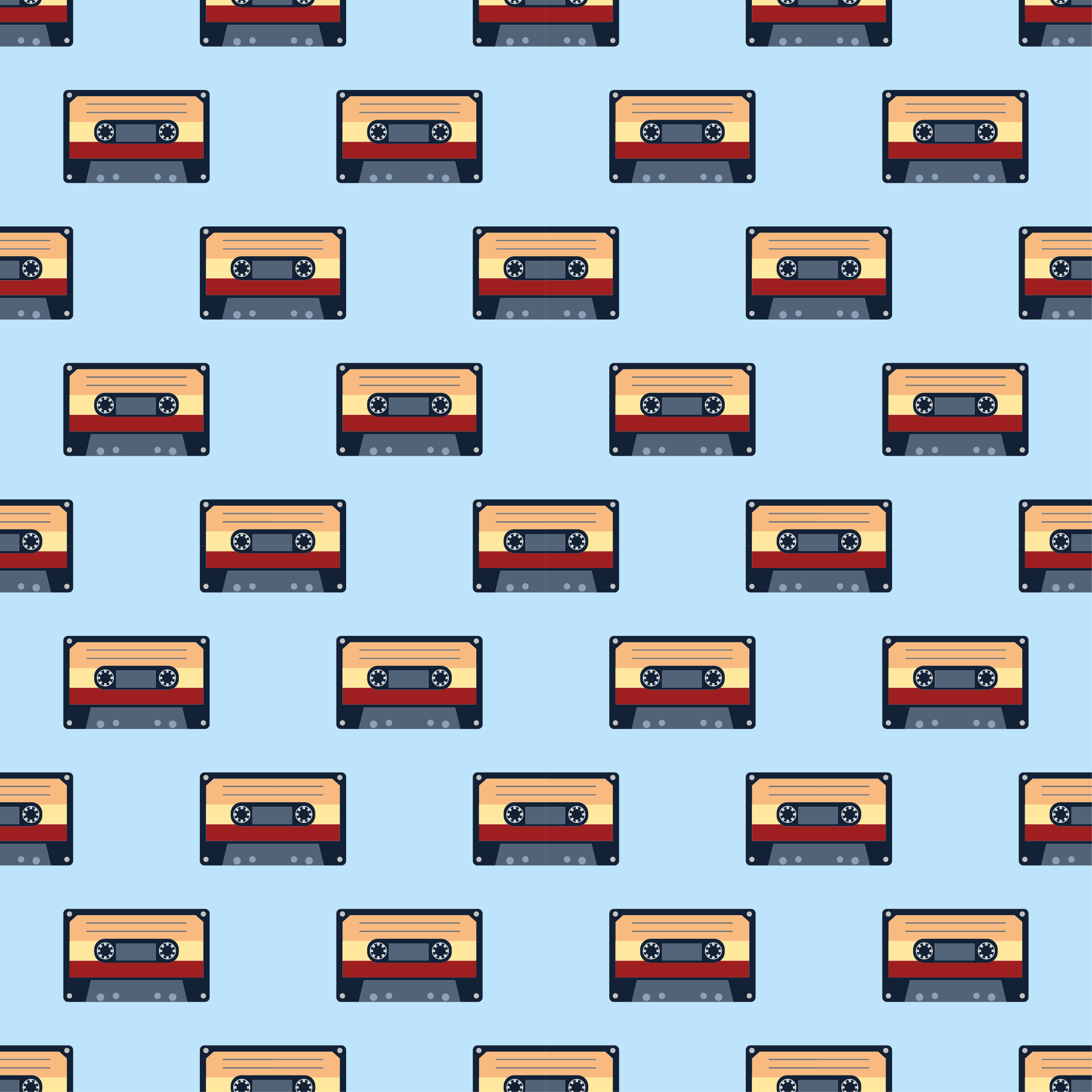 어린 이용 비닐 카펫 빈티지 카세트 아이디어 - TenStickers