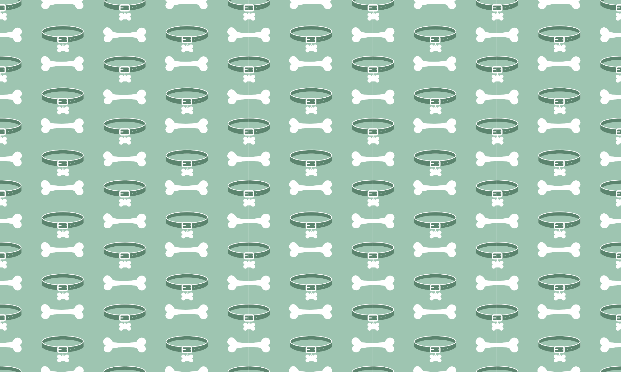 비닐 카펫 동물 개 뼈 패턴 - TenStickers