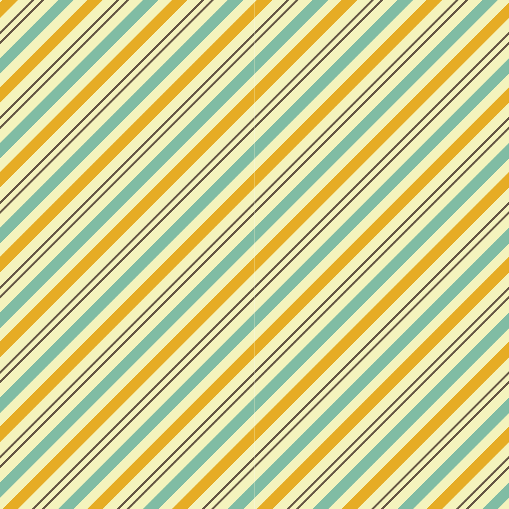 빈티지 대각선 패턴 사각 비닐 깔개 - TenStickers