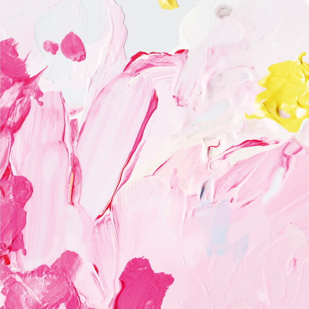 열대 효과 비닐 카펫 추상 붓터치 디자인 - TenStickers