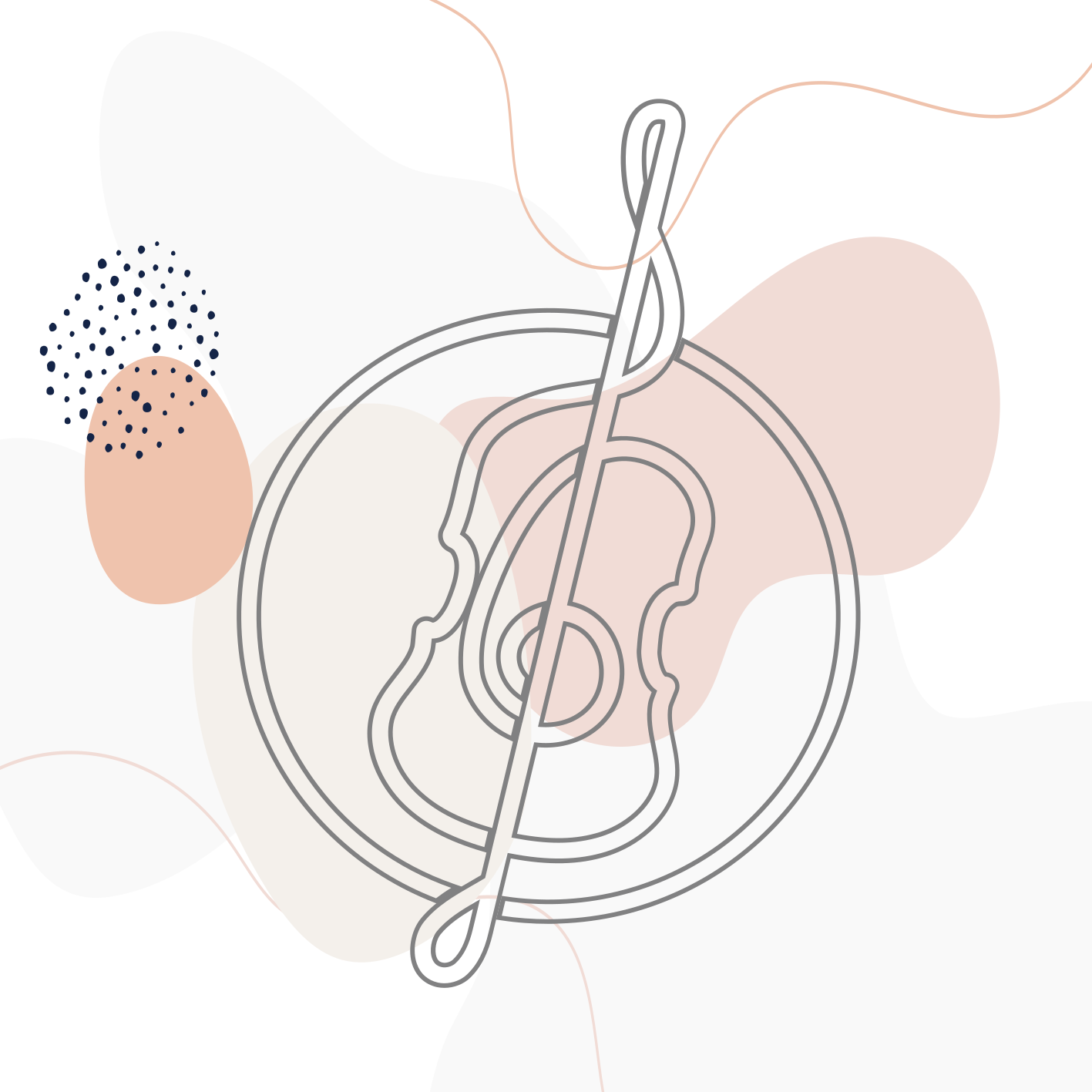 모던 효과 비닐 카펫 음악 노트 아웃라인 - TenStickers