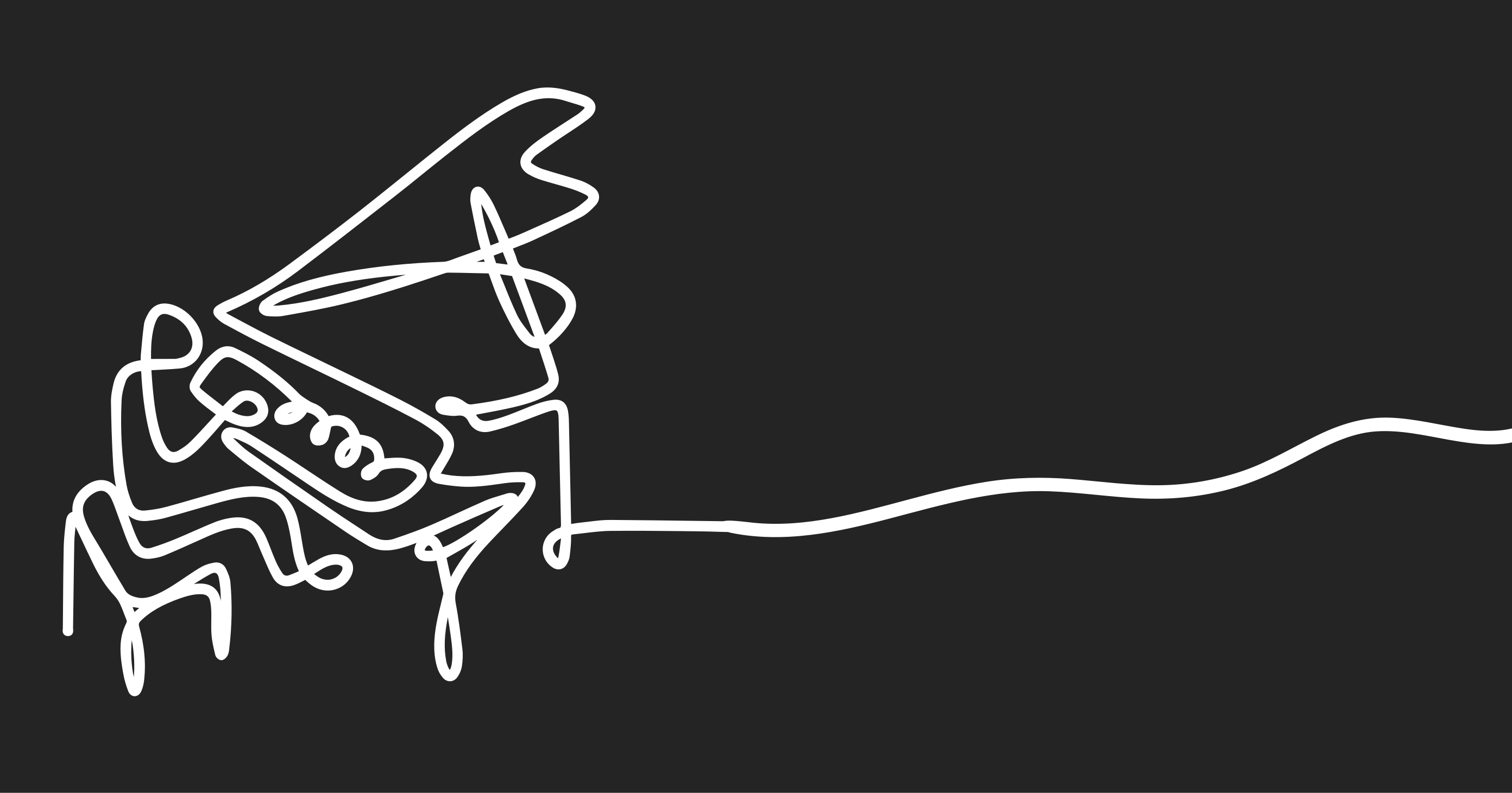 모던 효과 비닐 카펫 피아노 선 아트 - TenStickers