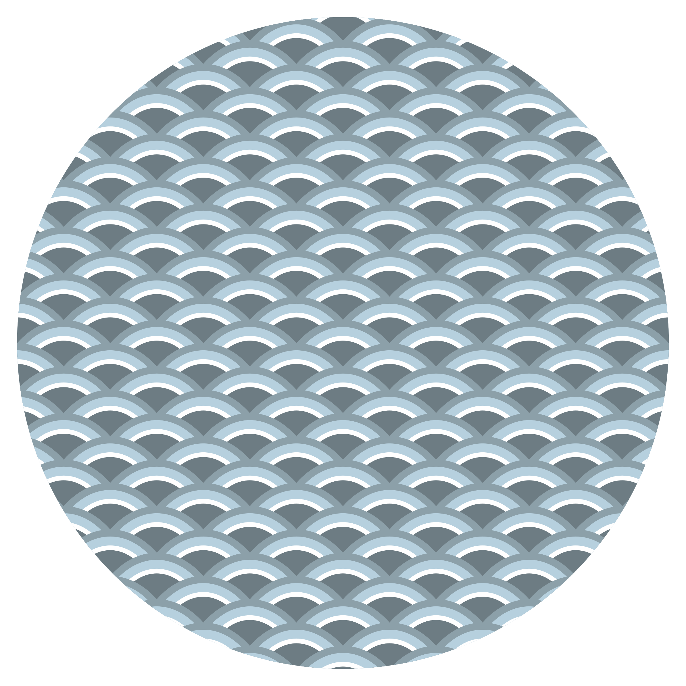 기하학적 효과 비닐 카펫 파도 모티브 - TenStickers