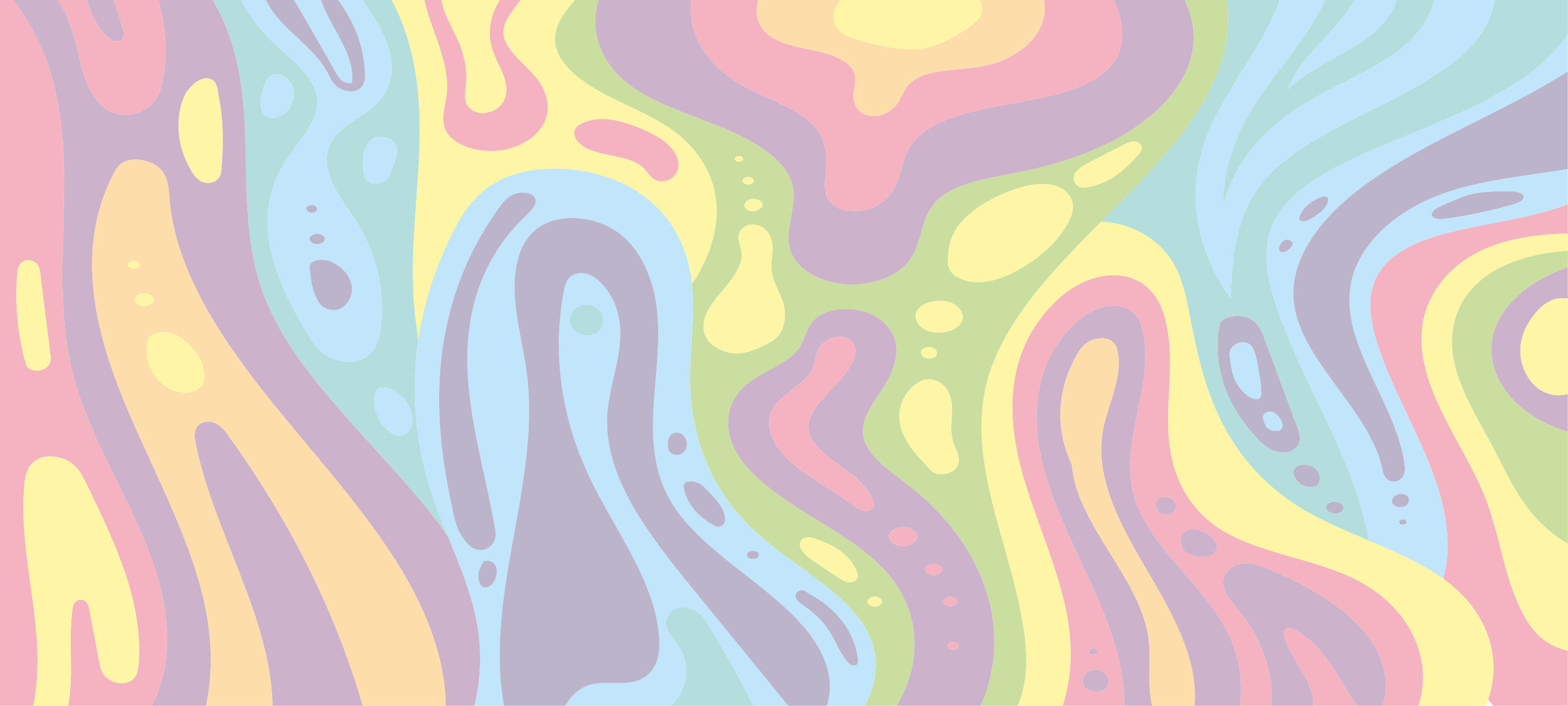 어린 이용 비닐 카펫 다채로운 추상 파도 - TenStickers