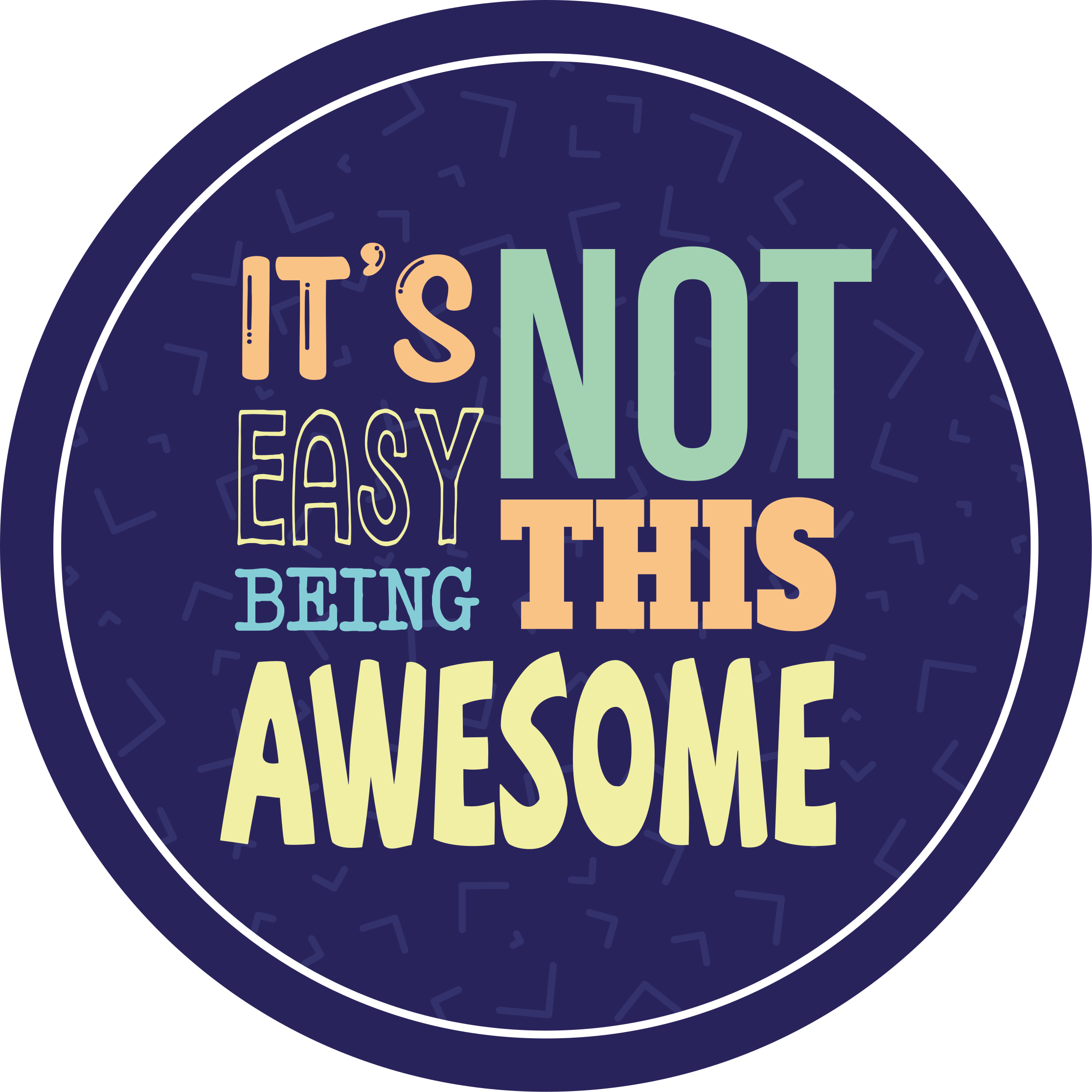 문구와 함께 비닐 양탄자 이렇게 멋진 건 쉽지 않아 - TenStickers