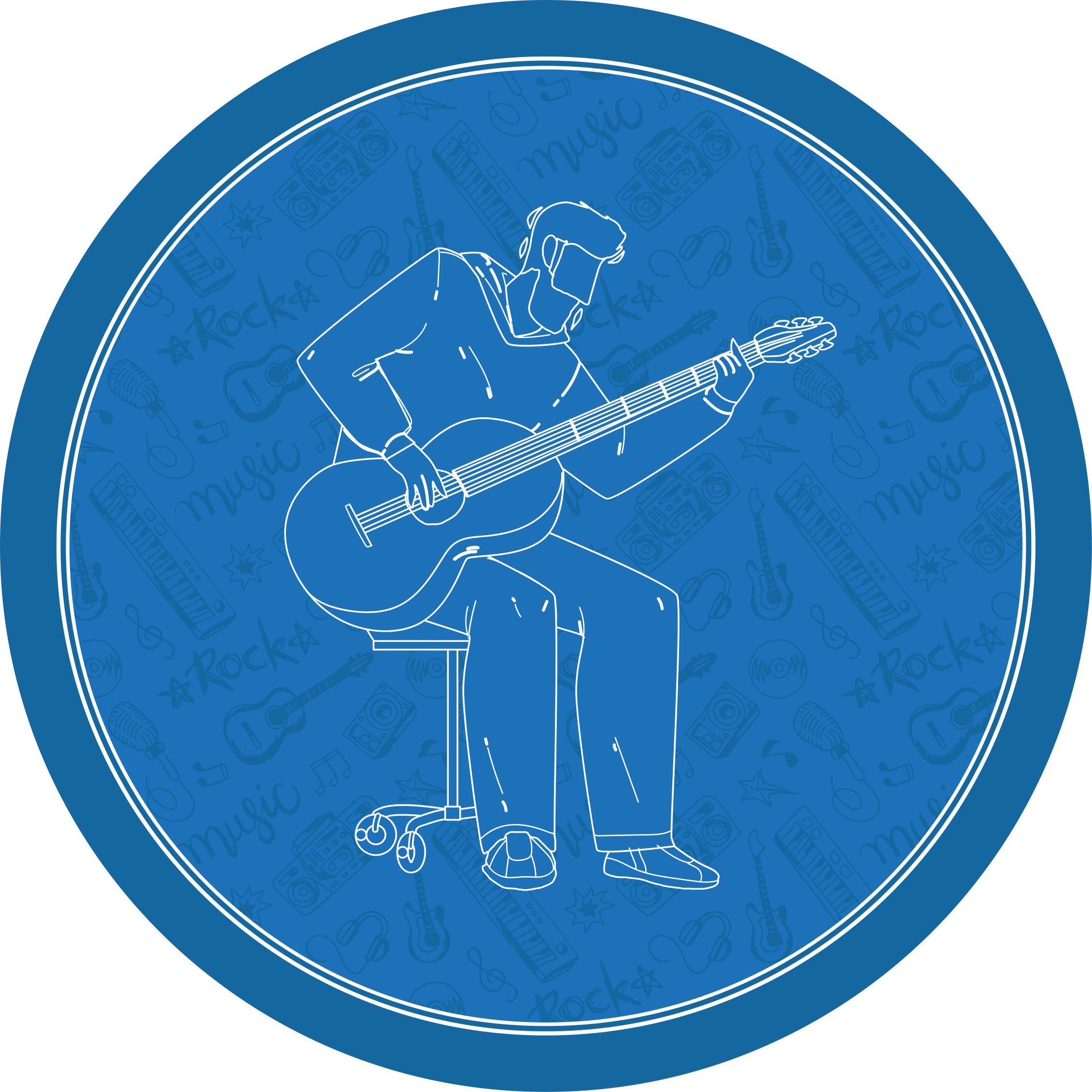 비닐 카펫 정리 음악의 감성 - TenStickers