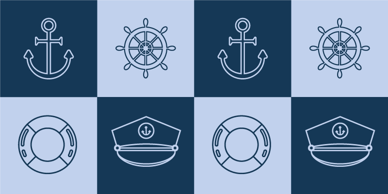 세계 지도 비닐 카펫 항해 테마 아이콘 - TenStickers