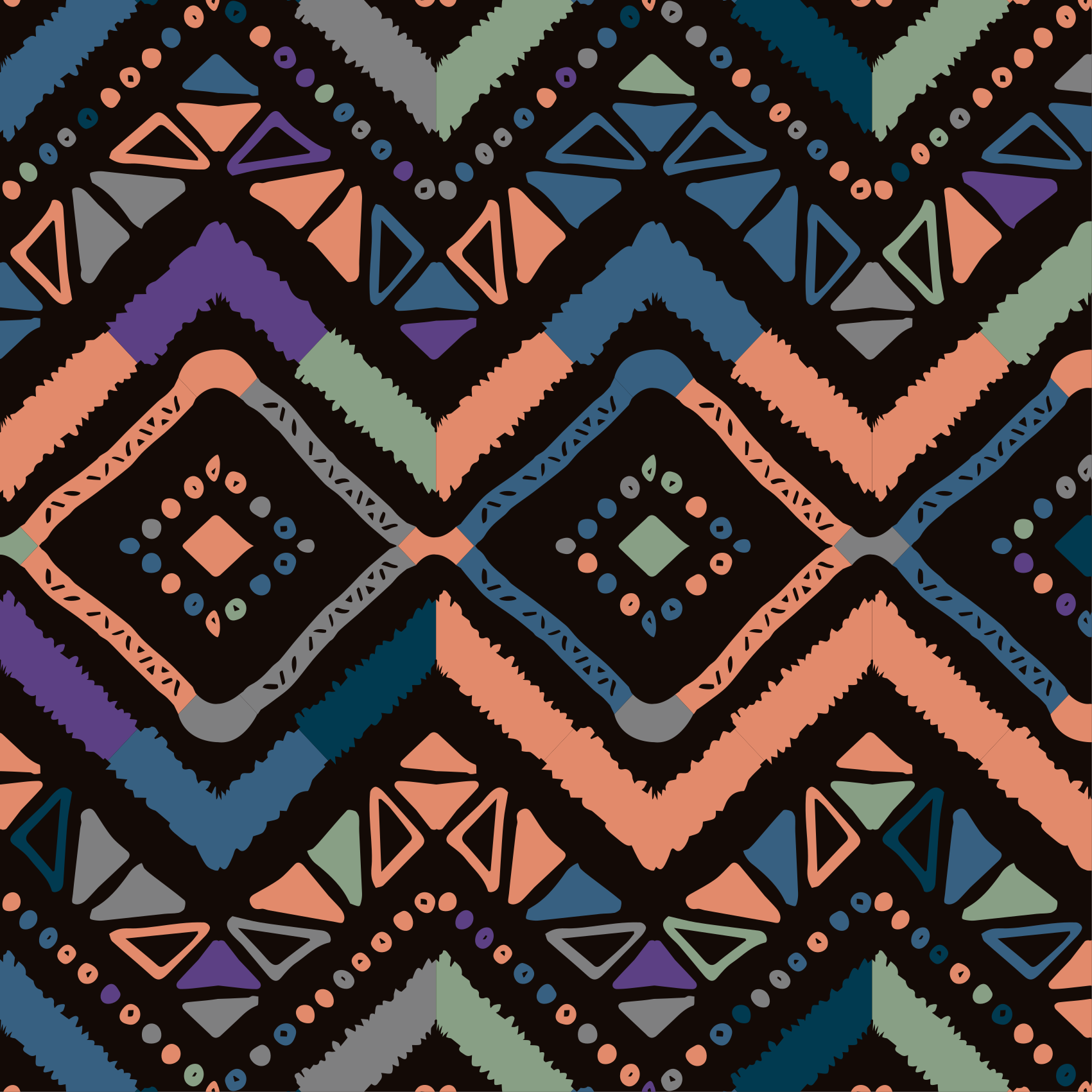 스칸디나비아 비닐 카펫 기하학적 컬러 섹션 - TenStickers