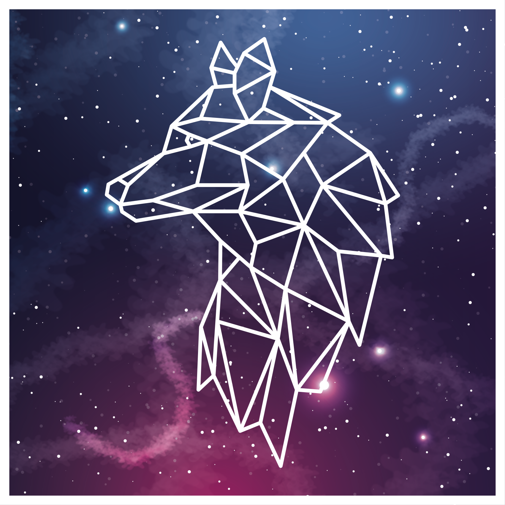 애니멀 프린트 비닐 카펫 기하학적 곰 실루엣 - TenStickers