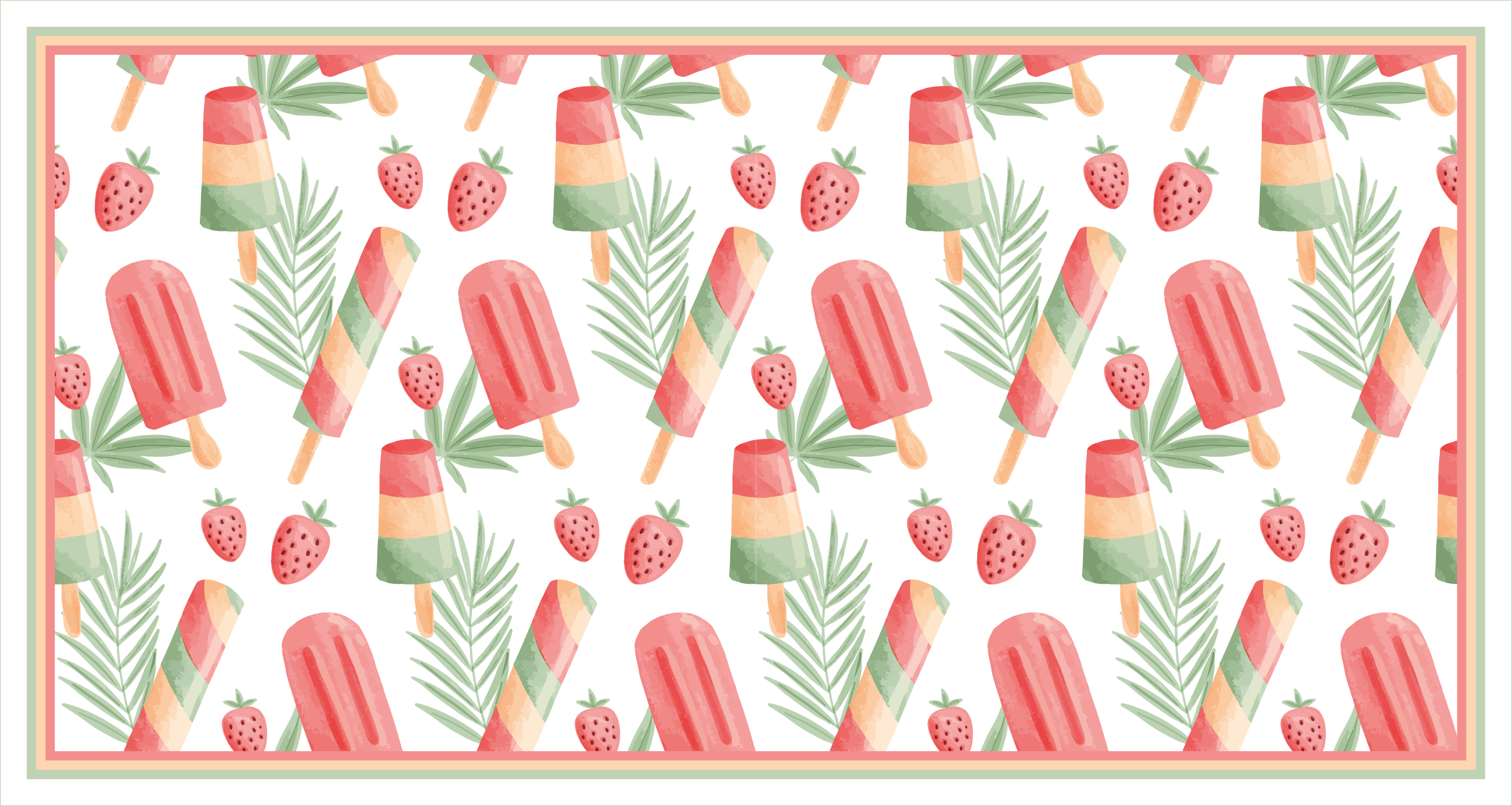 어린 이용 비닐 카펫 다채로운 아이스 간식 - TenStickers