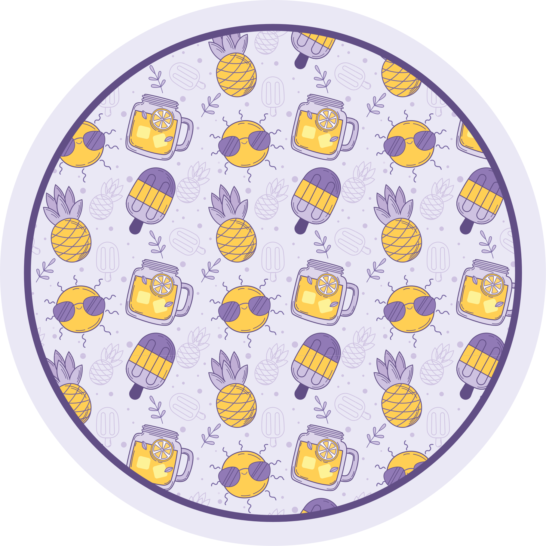 어린 이용 비닐 카펫 열대 여름의 즐거움 - TenStickers