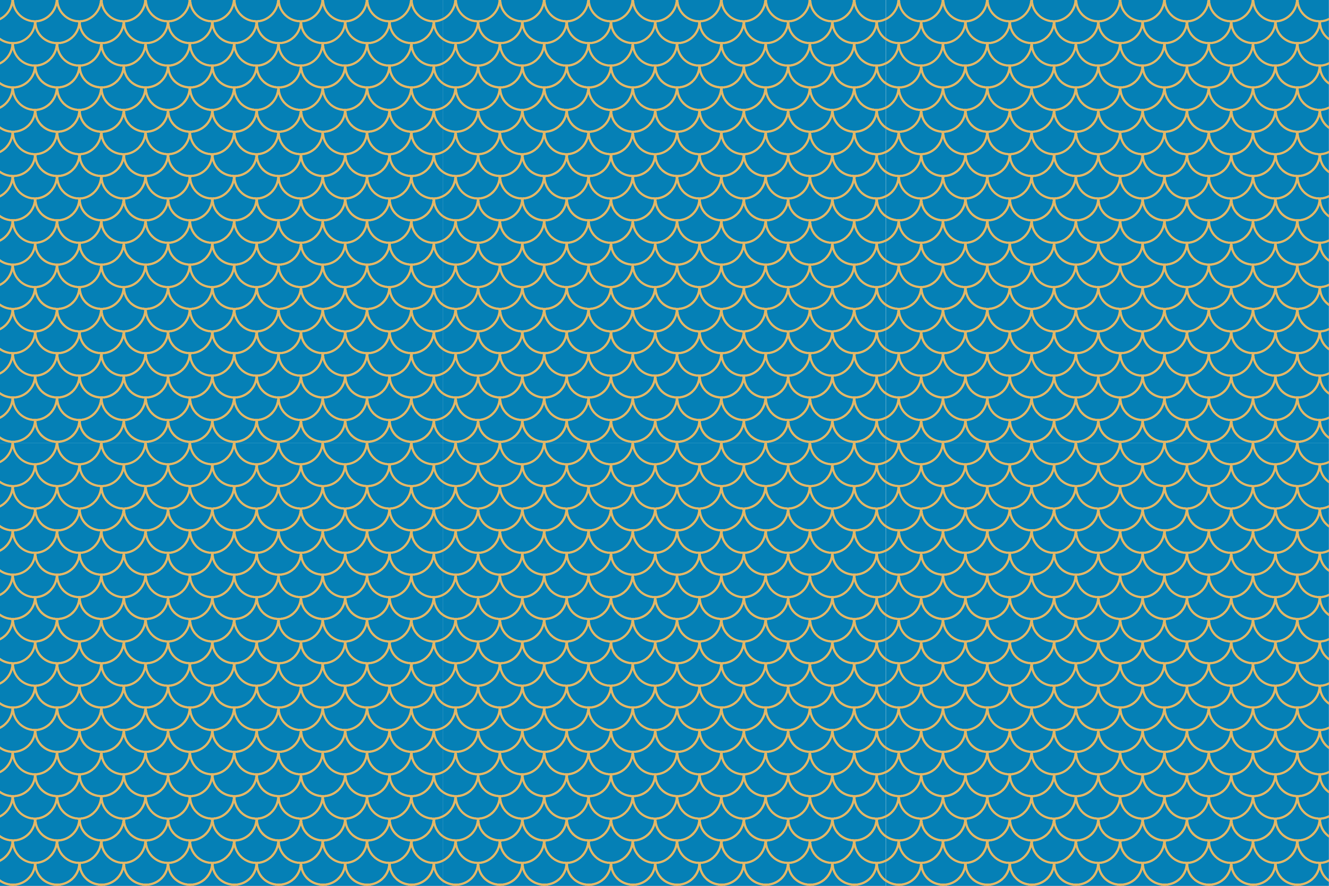 푸른 물고기 비늘 무늬 욕실 바닥 - TenStickers