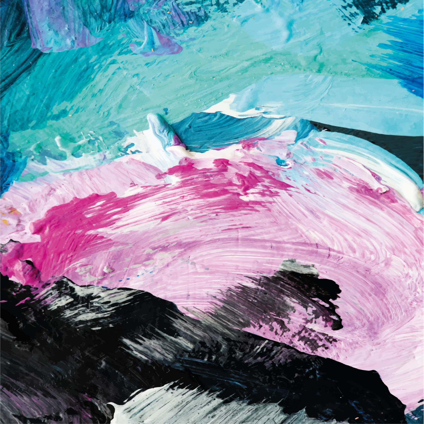 비닐 카펫 기타 텍스처 추상적인 색상 폭발 - TenStickers